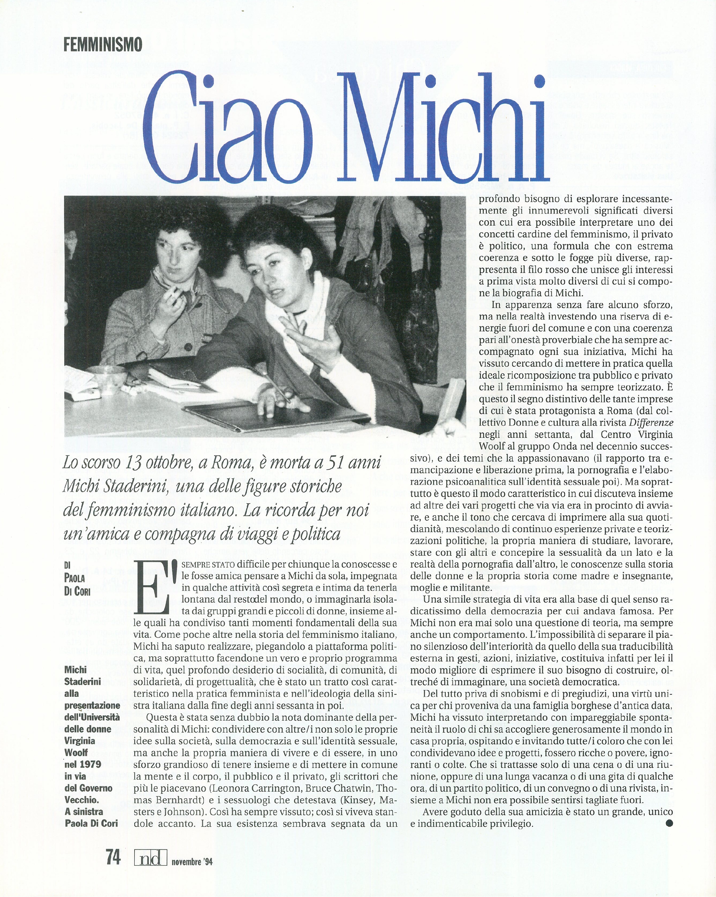 Foto: XIII congresso dell'UDI