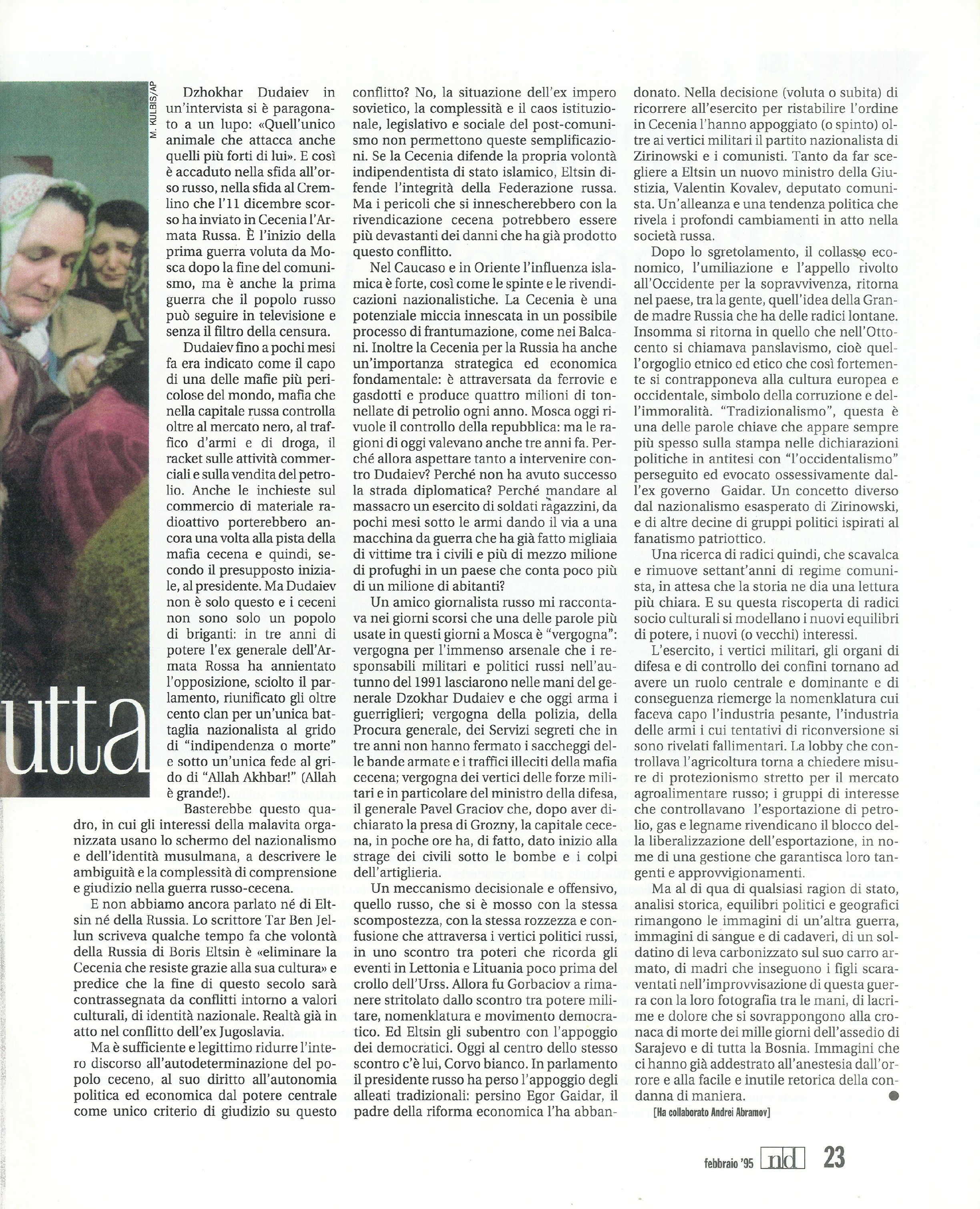 Foto: Traditi e traditori
