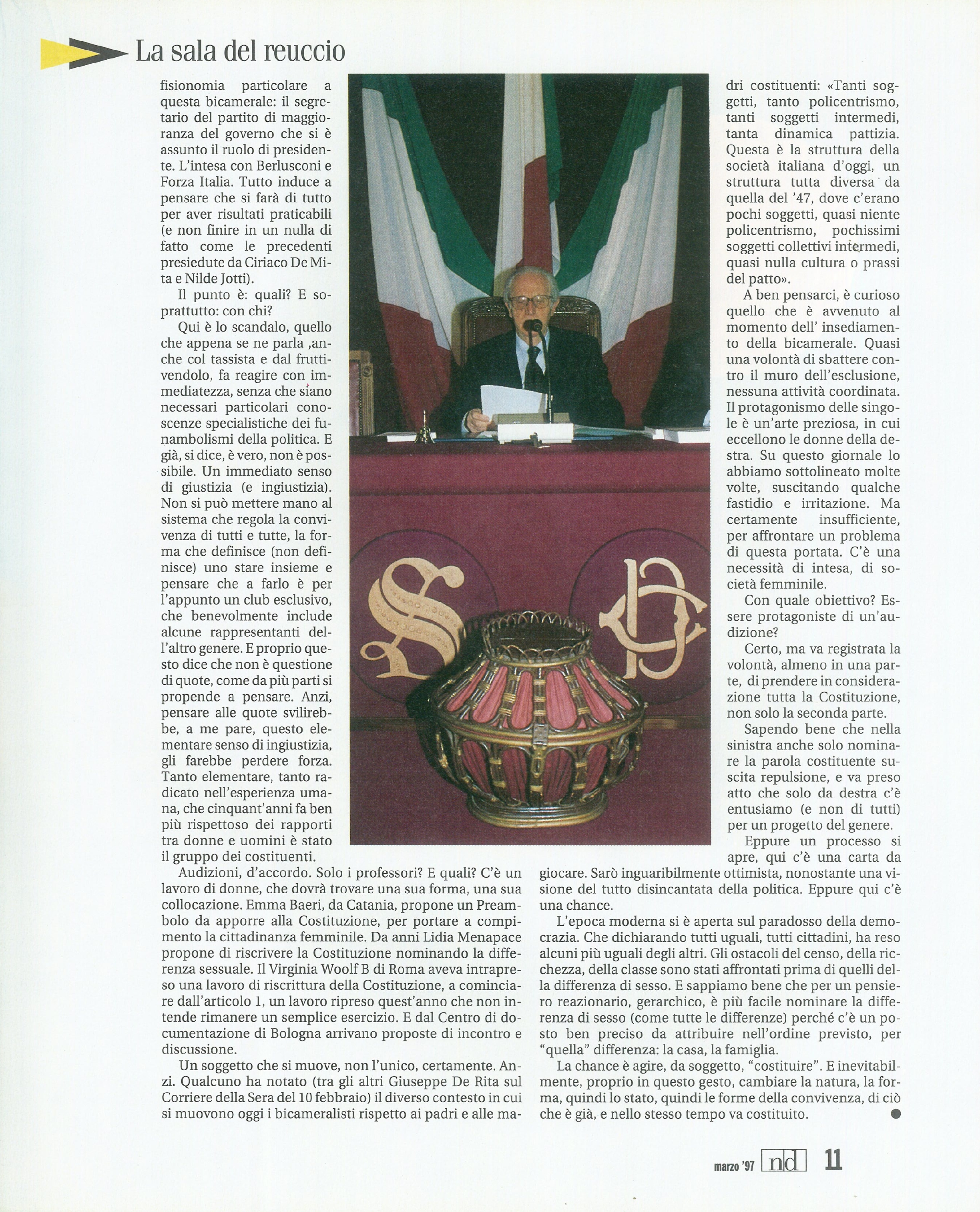 Foto: Un partito di doonne e di uomini