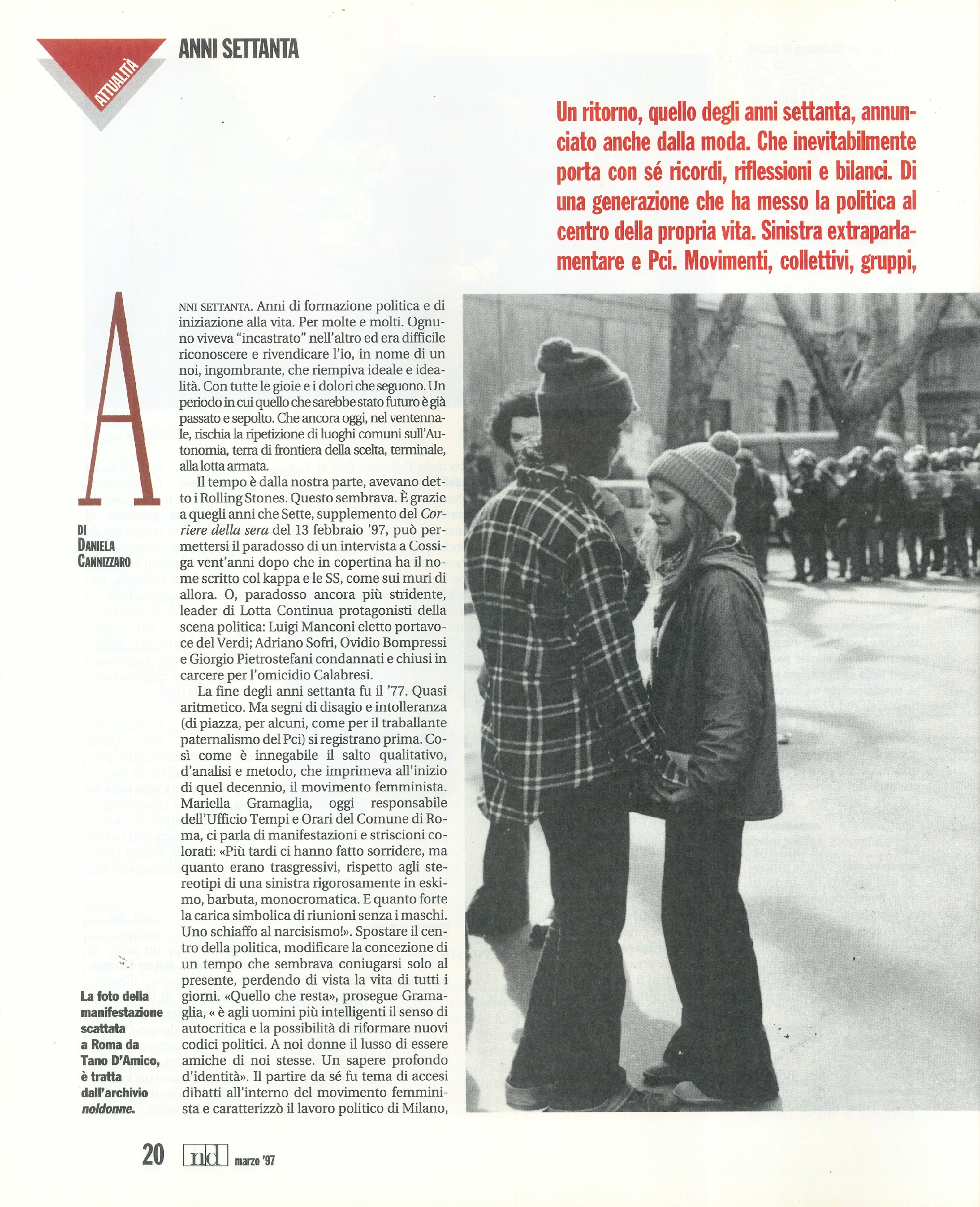 Foto: Un partito di doonne e di uomini