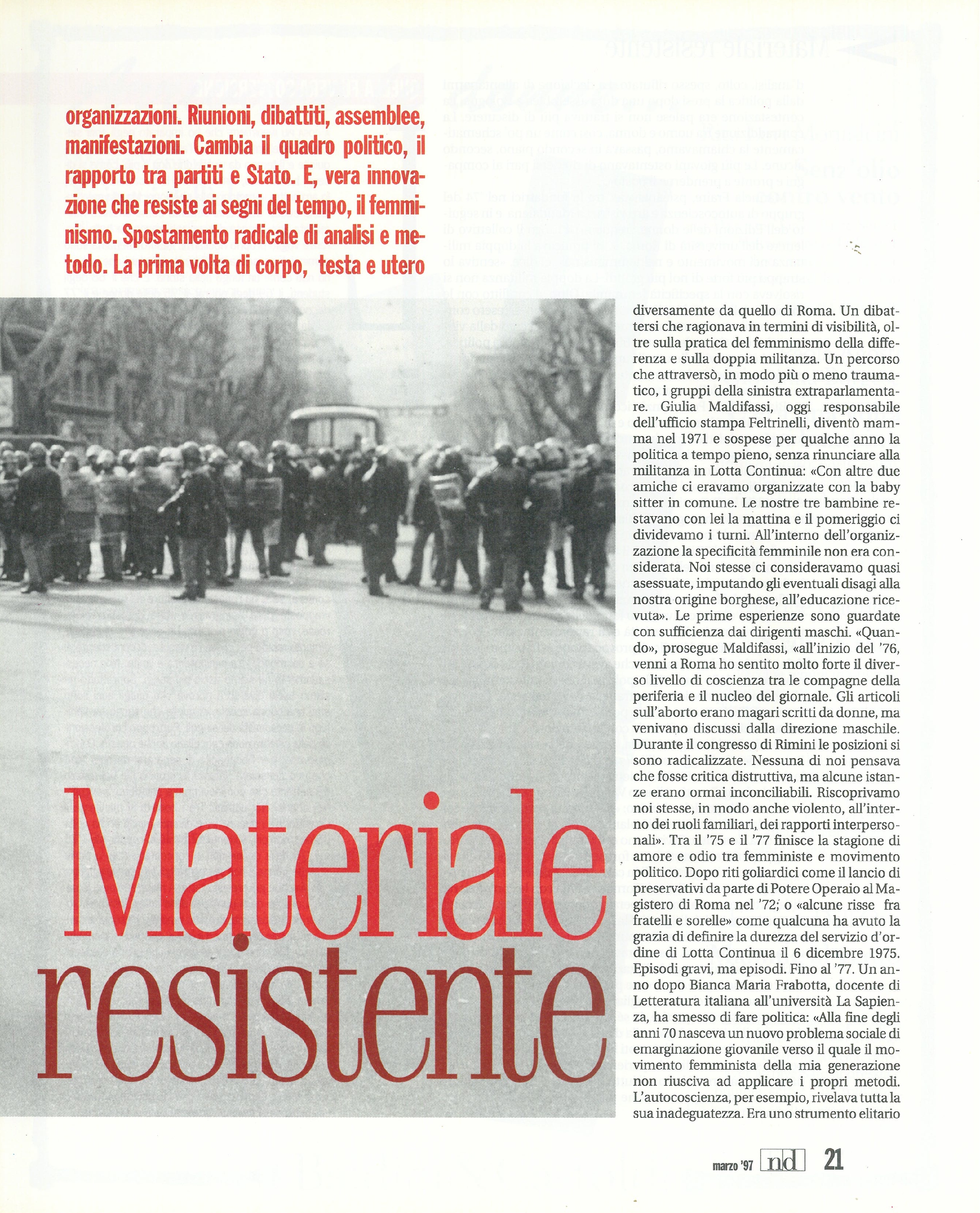 Foto: Un partito di doonne e di uomini