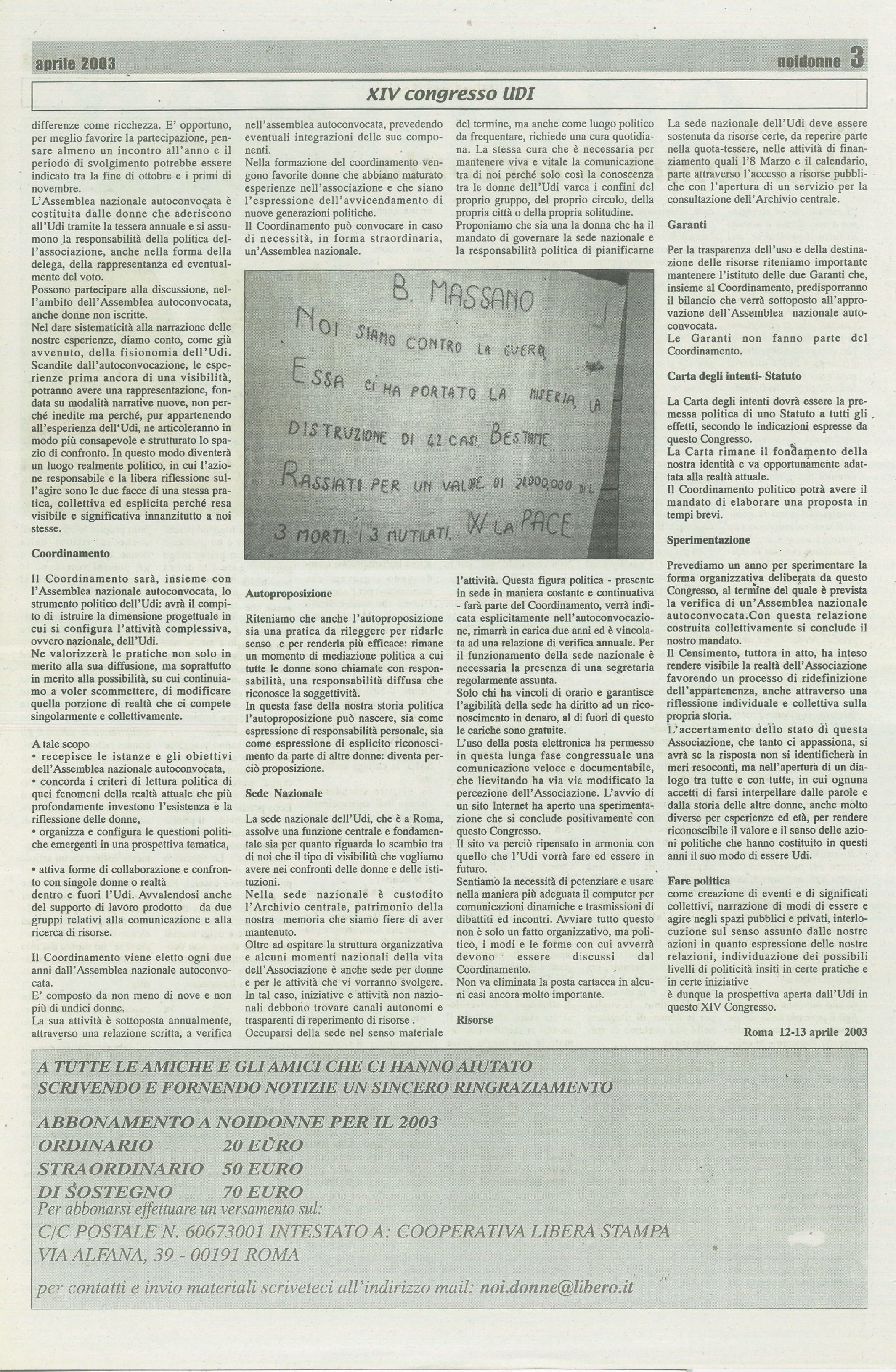 Foto: Un patto per dire NOI