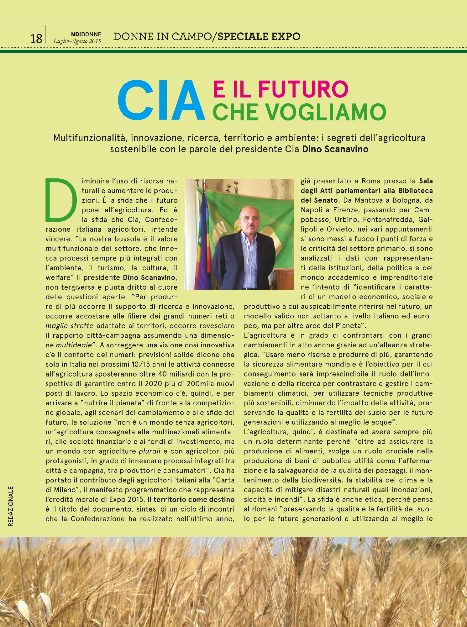 Foto: Salute, informazione sinergie. Speciale Expo, Donne in campo - CIA