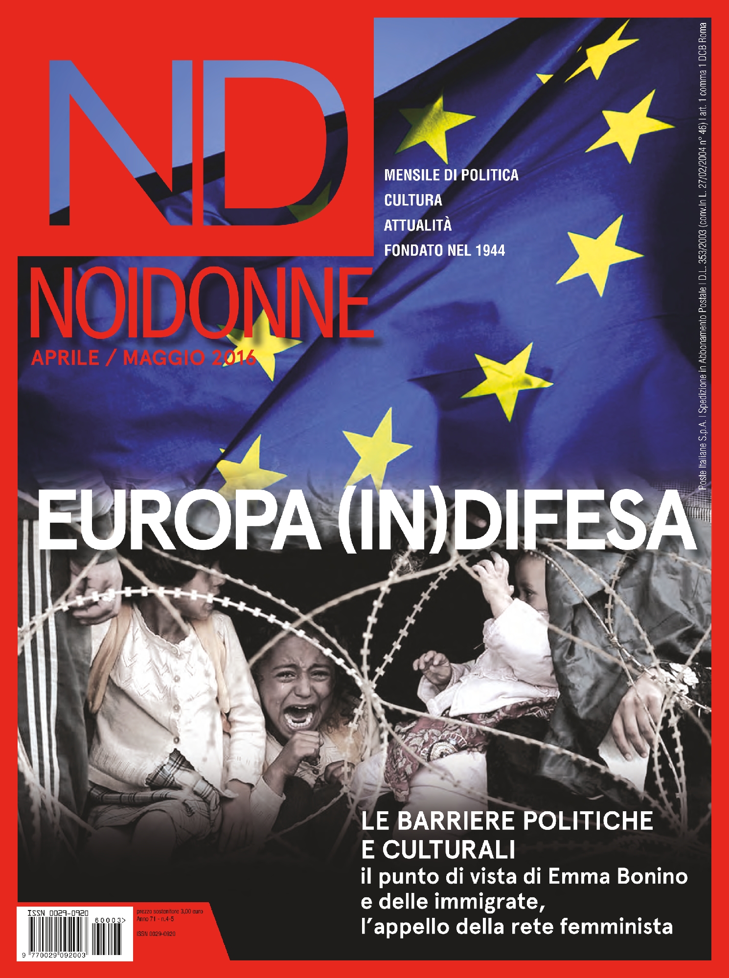 Foto: Europa (in)difesa. Barriere politiche e culturali
