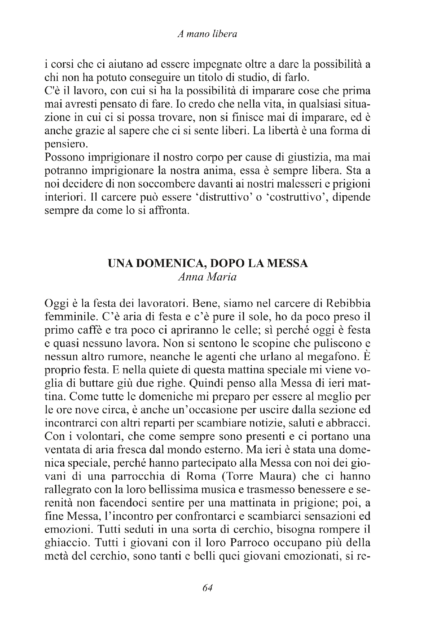 Foto: A MANO LIBERA (Progetto Rebibbia)