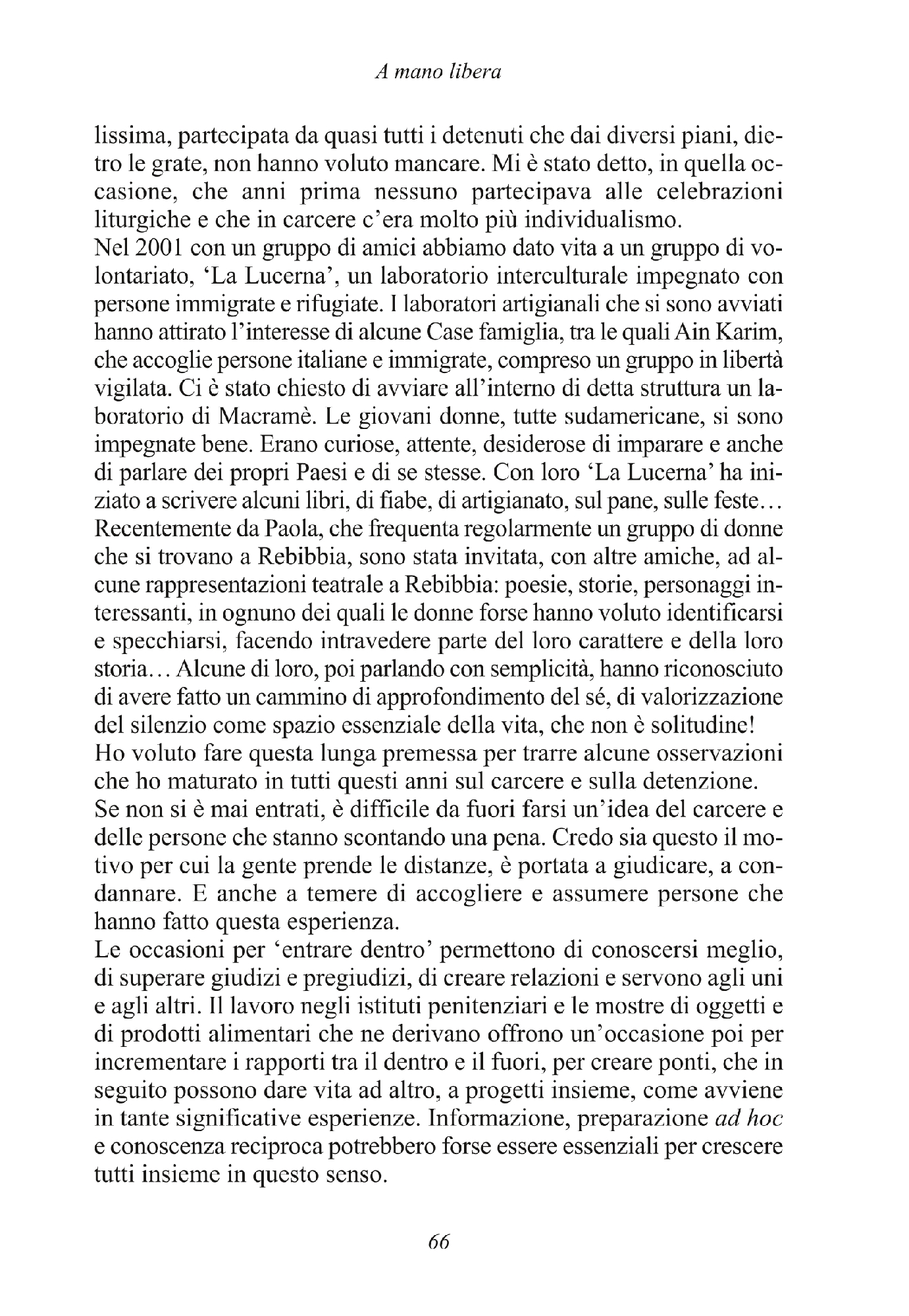 Foto: A MANO LIBERA (Progetto Rebibbia)