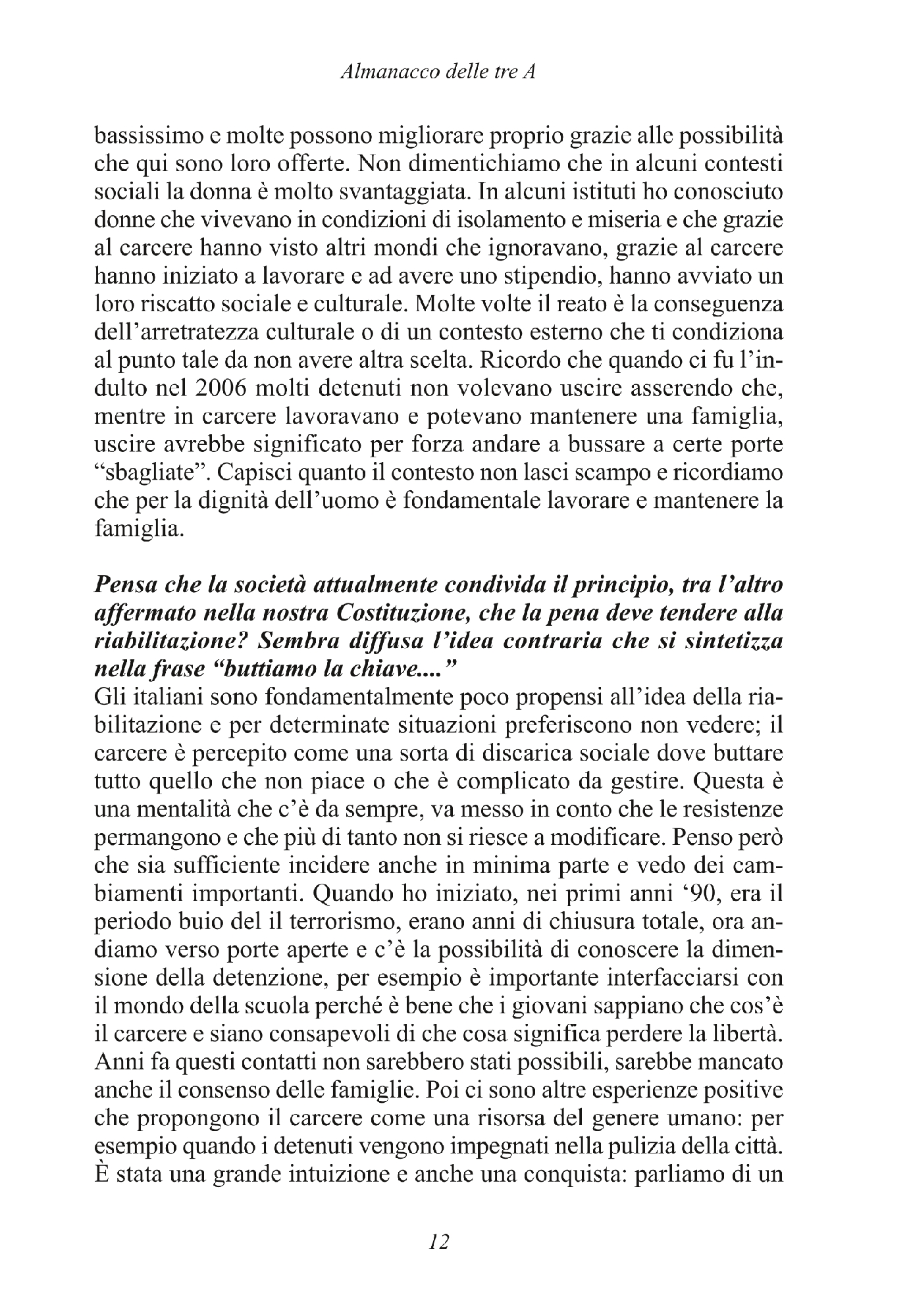 Foto: ALMANACCO DELLE TRE A (Progetto Rebibbia)