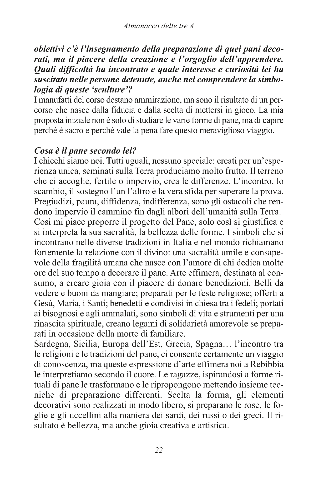 Foto: ALMANACCO DELLE TRE A (Progetto Rebibbia)