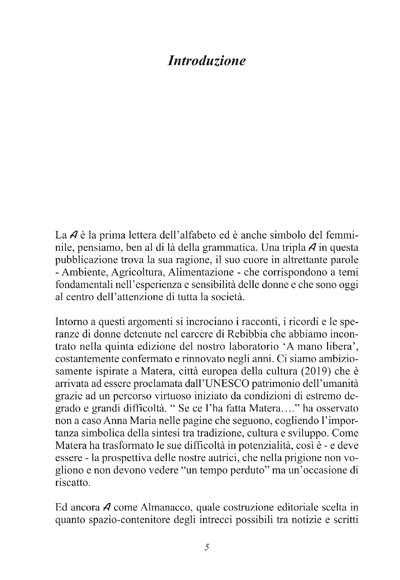 Foto: ALMANACCO DELLE TRE A (Progetto Rebibbia)