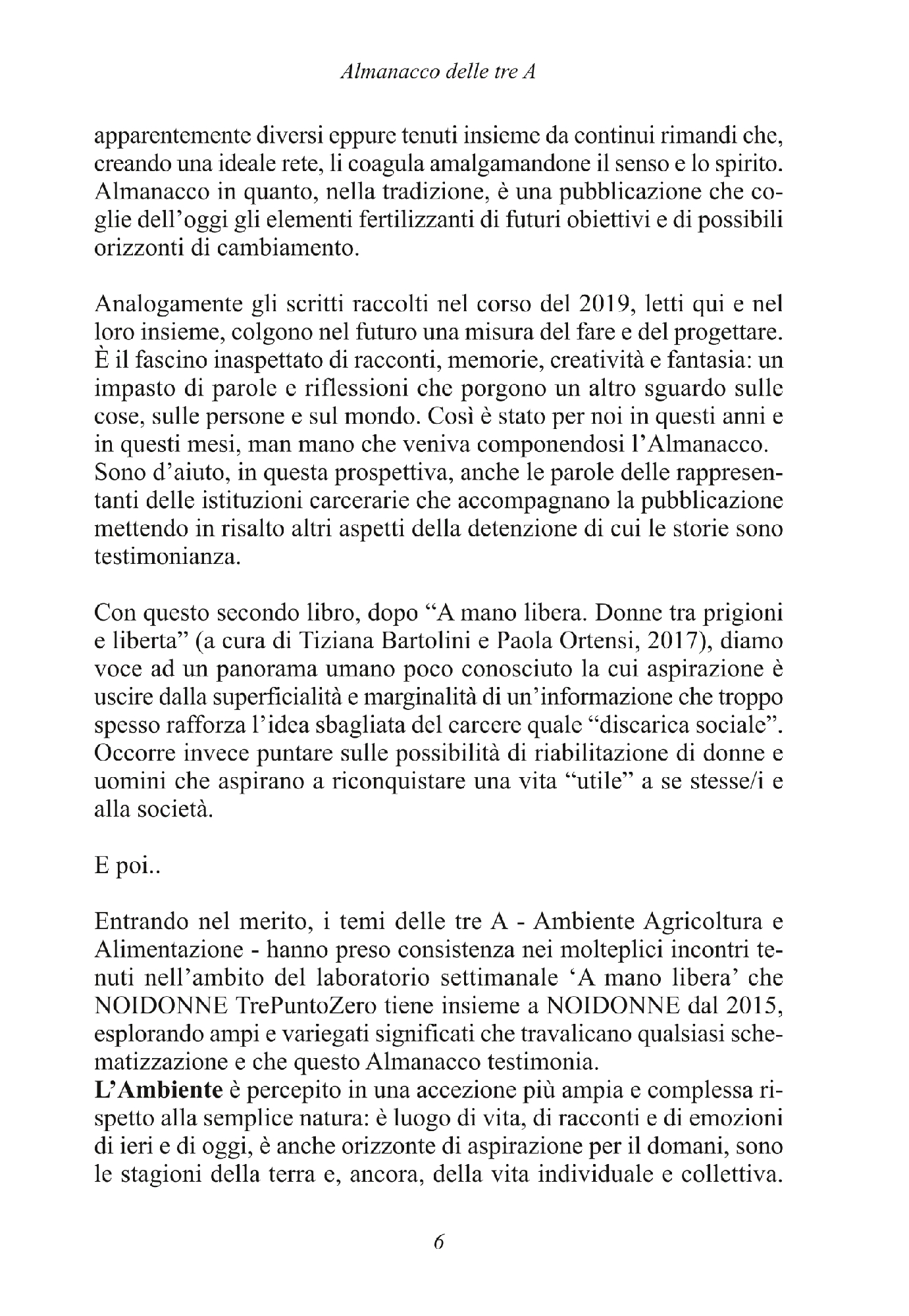 Foto: ALMANACCO DELLE TRE A (Progetto Rebibbia)